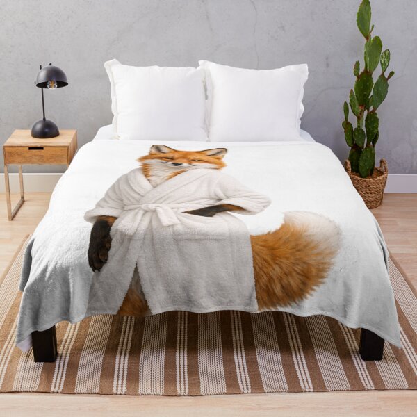 Item preview, Red Fox Fluffy Bathrobe designed and sold by Sillytoe.
