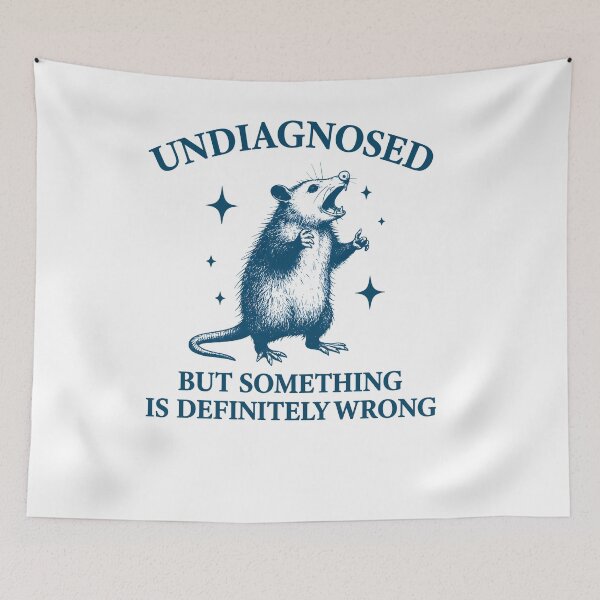 Item preview, Undiagnosed But Something Is Definitely Wrong Possum Standing designed and sold by LouiseMcShop.