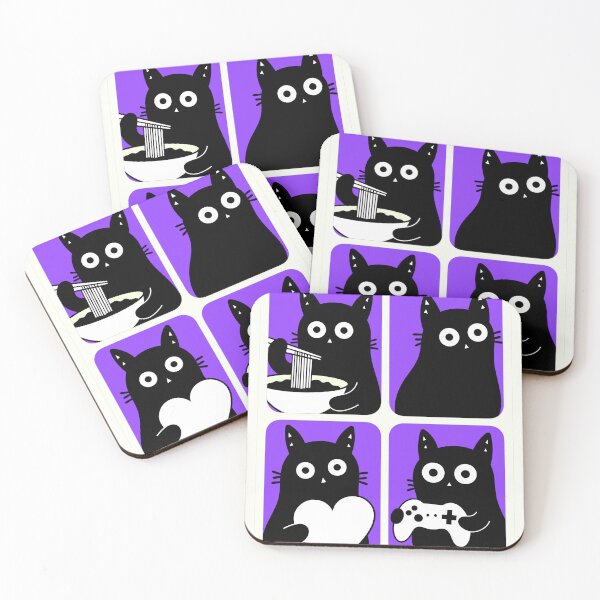 Item preview, Black Cats in Every Square designed and sold by DibujandoPorfa.