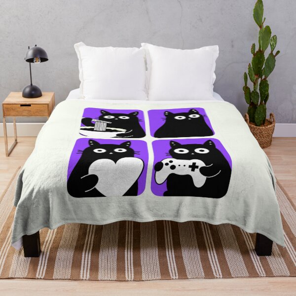 Item preview, Black Cats in Every Square designed and sold by DibujandoPorfa.