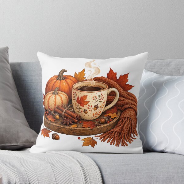 Item preview, Cozy Autumn Coffee with Pumpkins and Spices designed and sold by katerynaS99.