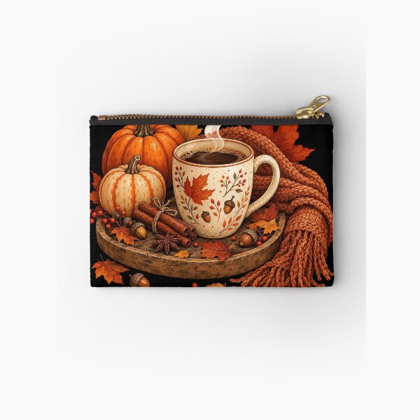 Item preview, Cozy Autumn Coffee with Pumpkins and Spices designed and sold by katerynaS99.