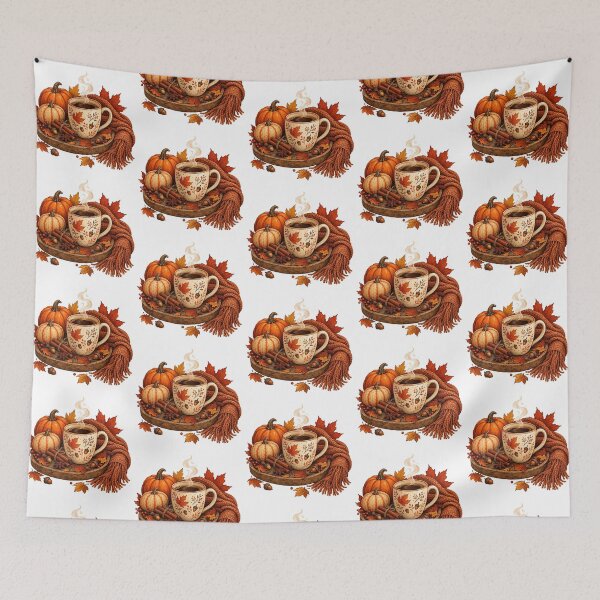 Item preview, Cozy Autumn Coffee with Pumpkins and Spices designed and sold by katerynaS99.
