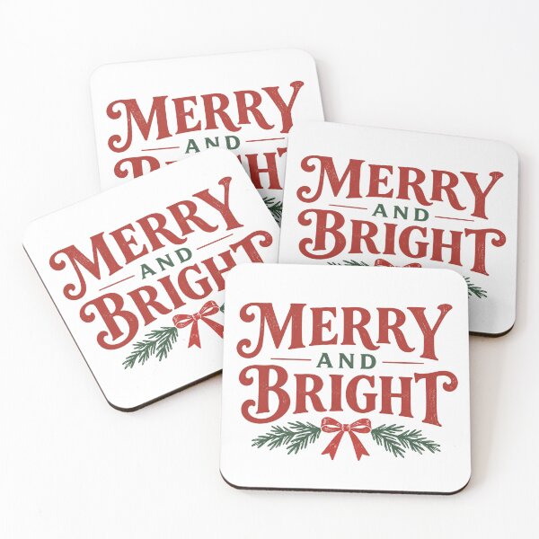 Item preview, Merry and Bright - Christmas designed and sold by CampAndCoast.