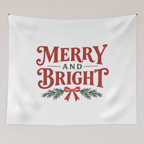 Item preview, Merry and Bright - Christmas designed and sold by CampAndCoast.