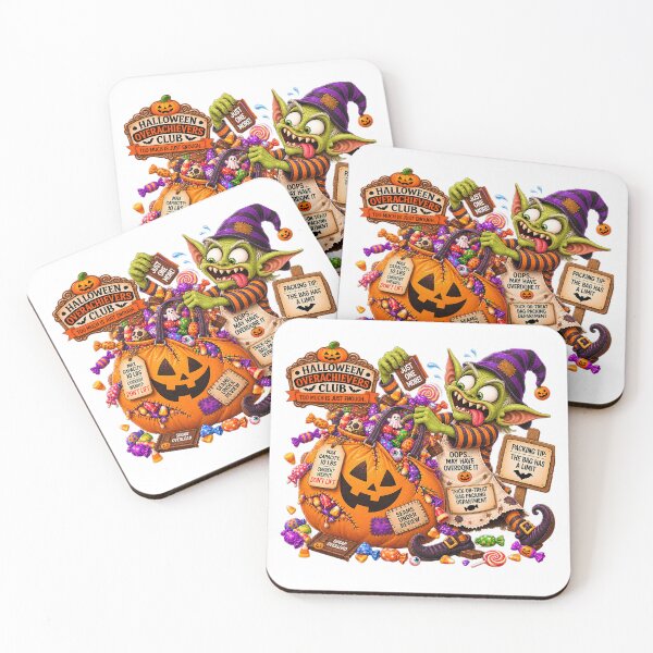 Item preview, ⚡HALLOWEEN OVERACHIEVERS CLUB -  Goblin Candy Chaos - Trick-or-Treat Bag Packing Department designed and sold by WheelieGdArt.