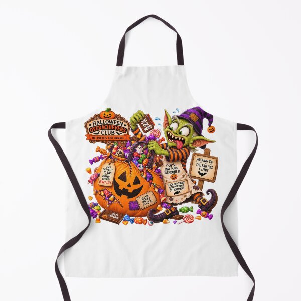 Item preview, ⚡HALLOWEEN OVERACHIEVERS CLUB -  Goblin Candy Chaos - Trick-or-Treat Bag Packing Department designed and sold by WheelieGdArt.