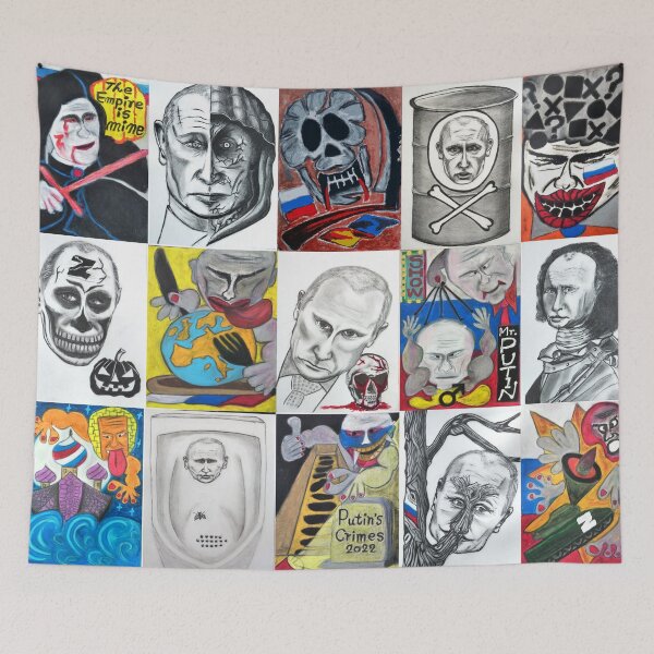 Item preview, PUTINOCCHIO: Satirical Mosaic designed and sold by SamuraiSixCoin.