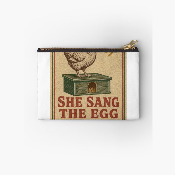 Item preview, She Sang The Egg Song chicken label designed and sold by BoosterShop.