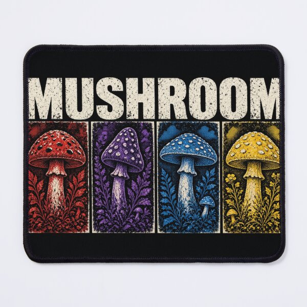 Item preview, MUSHROOM Pop Art Four Panel Cottagecore Tee designed and sold by GSideArtStore.
