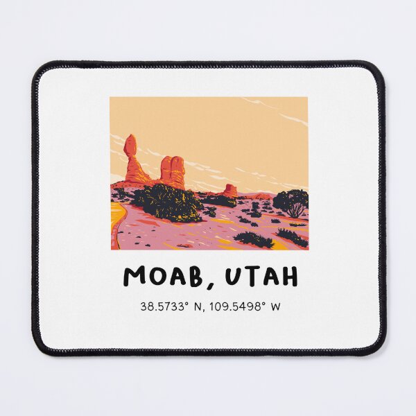 Item preview, Moab Utah Coordinates Desert Landscape Travel Design designed and sold by RM-Journey.