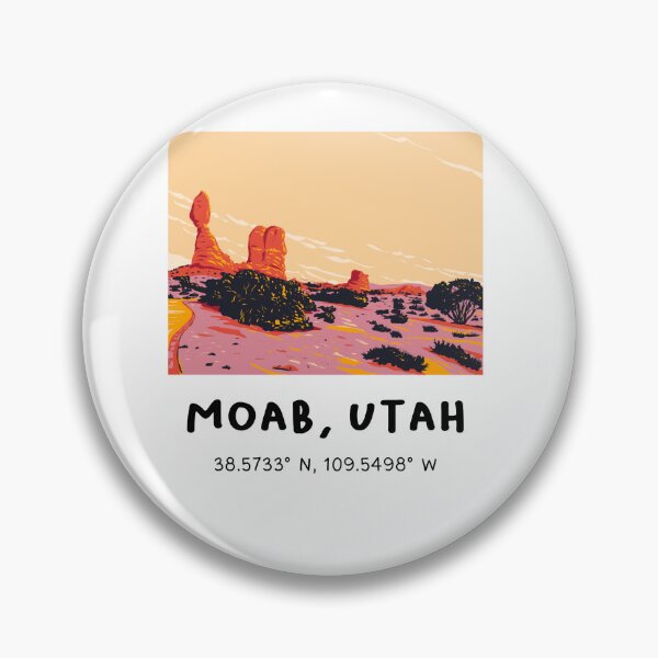 Item preview, Moab Utah Coordinates Desert Landscape Travel Design designed and sold by RM-Journey.