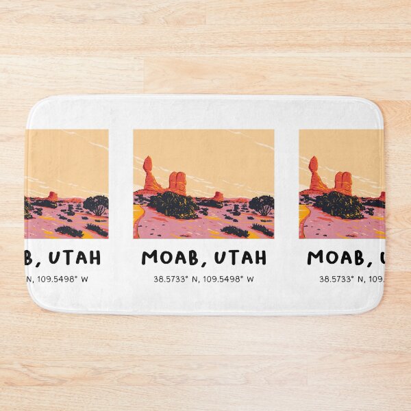 Item preview, Moab Utah Coordinates Desert Landscape Travel Design designed and sold by RM-Journey.