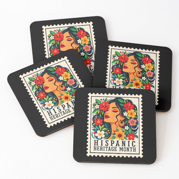 Item preview, Hispanic Heritage Month Flowers Stamp Latin American Women designed and sold by OddityVault.