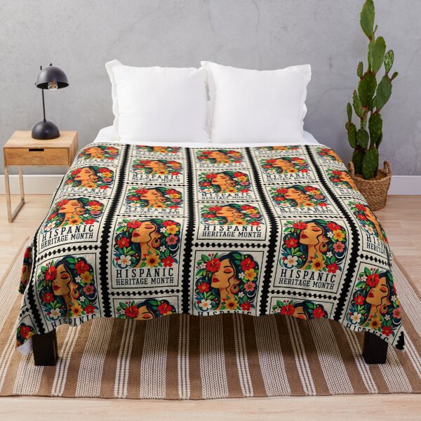 Item preview, Hispanic Heritage Month Flowers Stamp Latin American Women designed and sold by OddityVault.