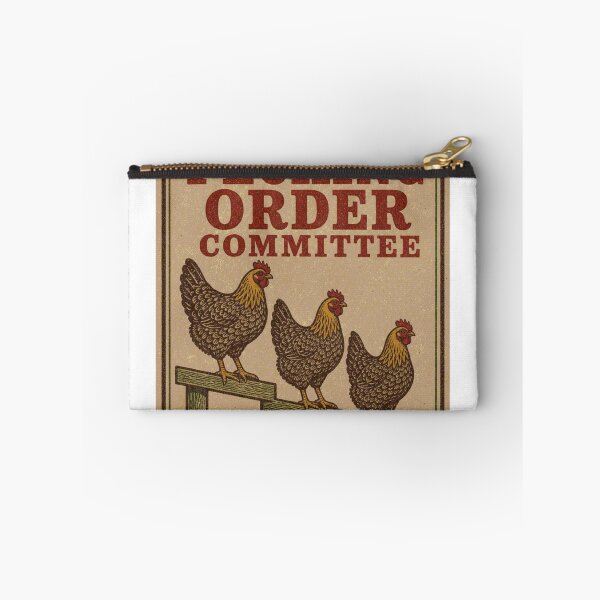 Item preview, Pecking Order Committee Funny Chicken Label designed and sold by BoosterShop.