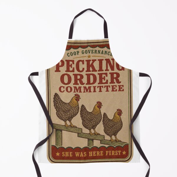 Item preview, Pecking Order Committee Funny Chicken Label designed and sold by BoosterShop.
