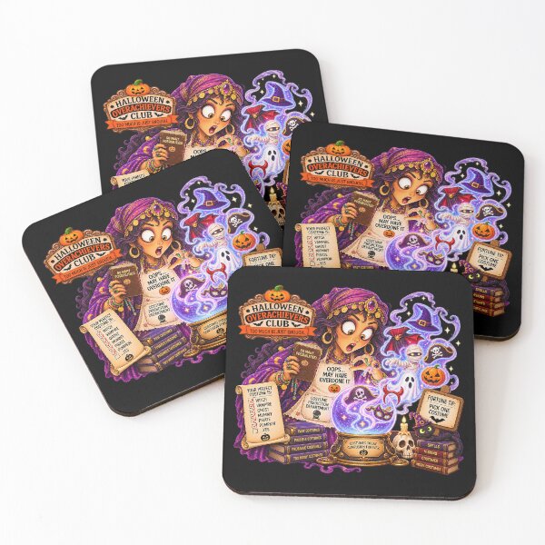 Item preview, ⚡HALLOWEEN OVERACHIEVERS CLUB -  Fortune Teller’s Costume Prediction Department - dark version designed and sold by WheelieGdArt.