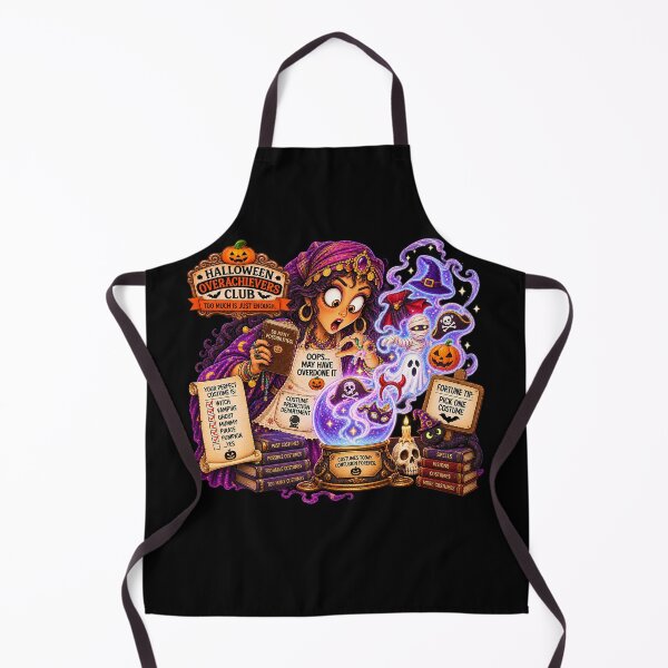 Item preview, ⚡HALLOWEEN OVERACHIEVERS CLUB -  Fortune Teller’s Costume Prediction Department - dark version designed and sold by WheelieGdArt.