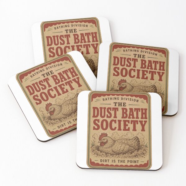 Item preview, The Dust Bath Society Chicken Sand Bath Label designed and sold by BoosterShop.