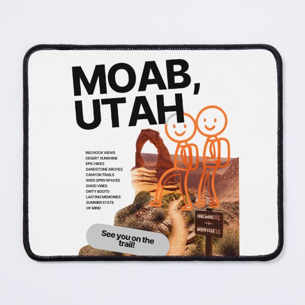 Item preview, Moab Utah Hiking Adventure Retro Travel Design designed and sold by RM-Journey.