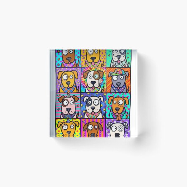 Item preview, Colorful Funny Dogs Pop Art Pattern designed and sold by El Mundo de Nalito..