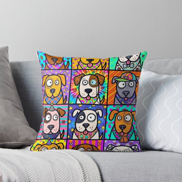 Artikelvorschau, Buntes, lustiges Hunde-Pop-Art-Muster entworfen und verkauft von El Mundo de Nalito..