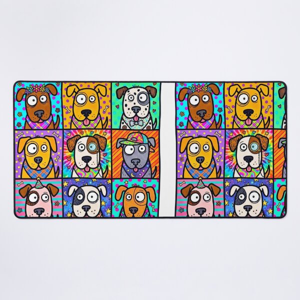 Item preview, Colorful Funny Dogs Pop Art Pattern designed and sold by El Mundo de Nalito..