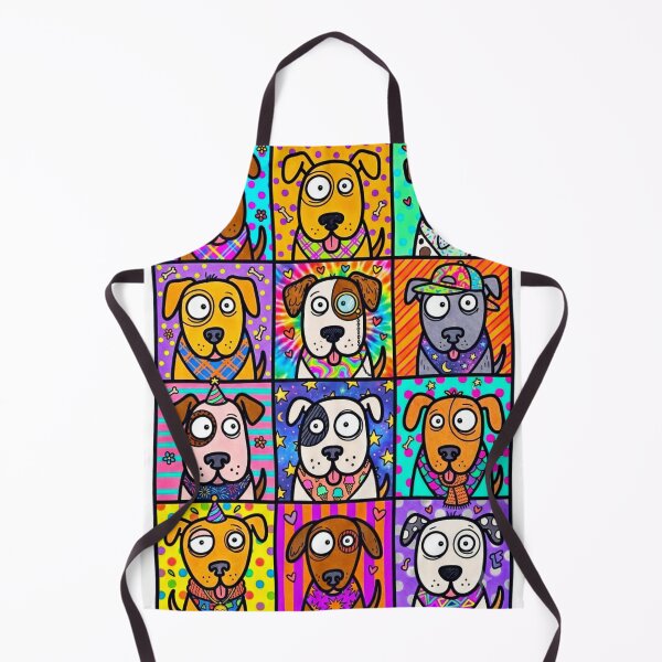 Item preview, Colorful Funny Dogs Pop Art Pattern designed and sold by El Mundo de Nalito..