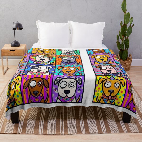 Item preview, Colorful Funny Dogs Pop Art Pattern designed and sold by El Mundo de Nalito..