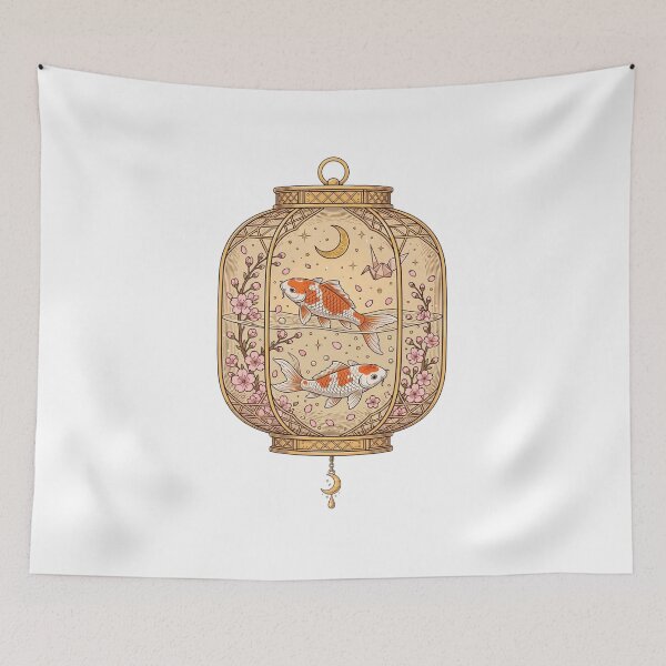 Item preview, Sakura Koi Lantern designed and sold by LunaGlow Studio.