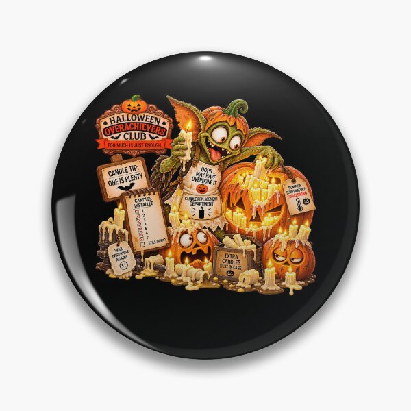 Item preview, ⚡HALLOWEEN OVERACHIEVERS CLUB -  Gremlin Pumpkin Candle Replacement Department - dark version designed and sold by WheelieGdArt.