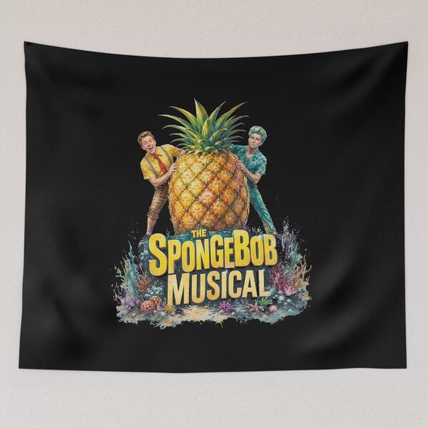 Item preview, The SpongeBob Musical Pineapple Characters Yellow Blue designed and sold by Talodervort.