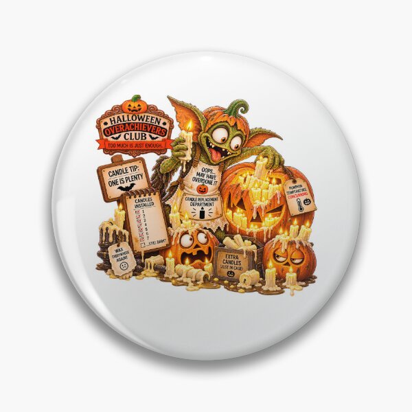 Item preview, ⚡HALLOWEEN OVERACHIEVERS CLUB -  Gremlin Pumpkin Candle Replacement Department designed and sold by WheelieGdArt.