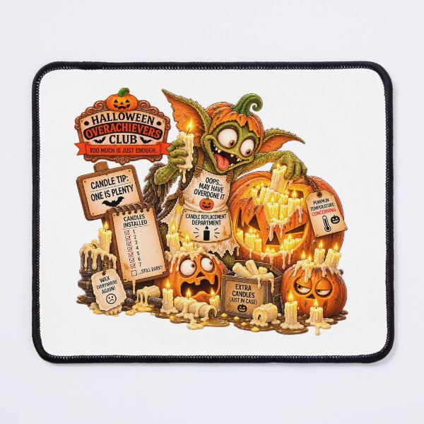 Item preview, ⚡HALLOWEEN OVERACHIEVERS CLUB - Gremlin Pumpkin Candle Replacement Department designed and sold by WheelieGdArt.