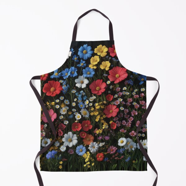 Item preview, Colorful Wildflower Meadow on Black designed and sold by AuraBinge.