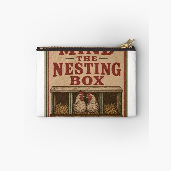 Item preview, Mind The Nesting Box Funny Chicken Coop Label designed and sold by BoosterShop.
