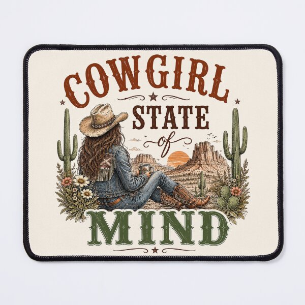 Item preview, Retro Western Cowgirl State Of Mind designed and sold by legendaryskins.
