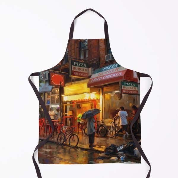 Item preview, Midnight Munchies NYC - Retro Pizza Shop Digital Painting designed and sold by CleverCulture.