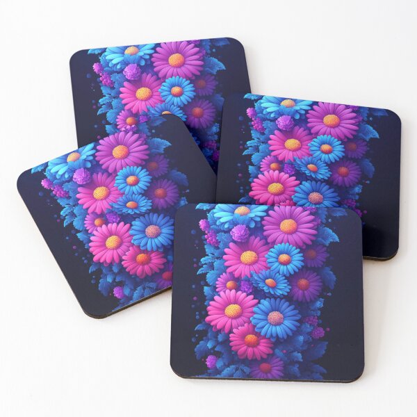 Item preview, Neon Pink and Blue Daisy Bouquet designed and sold by AuraBinge.