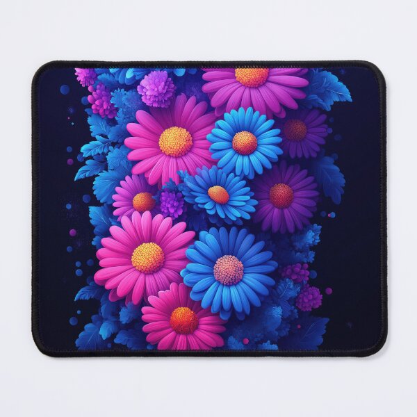 Item preview, Neon Pink and Blue Daisy Bouquet designed and sold by AuraBinge.