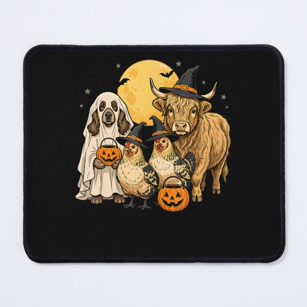 Item preview, Halloween Animals Trick Or Treat Highland Cow Dog Chickens designed and sold by Chromatic-Cubes.