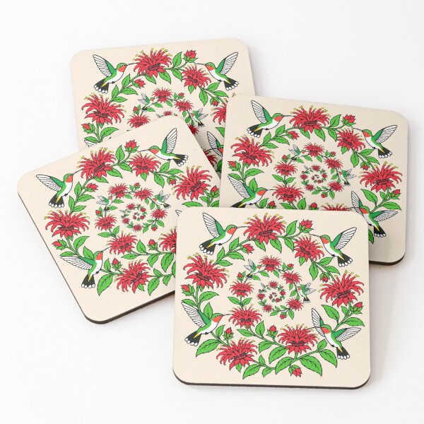 Item preview, Hummingbirds & Bee Balm Botanical Garden Spiral designed and sold by American Fieldmark Studio.