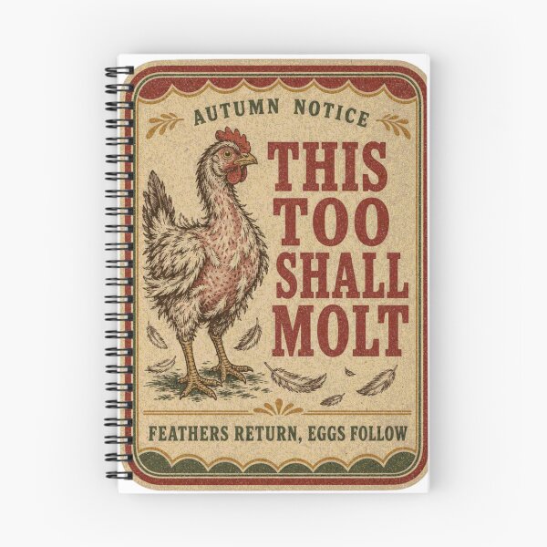 Item preview, This Too Shall Molt Chickens Mouser Label designed and sold by BoosterShop.