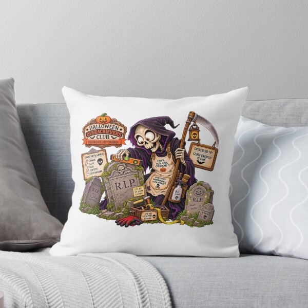 Item preview, ⚡HALLOWEEN OVERACHIEVERS CLUB -  Grim Reaper’s Graveyard Maintenance Department designed and sold by WheelieGdArt.