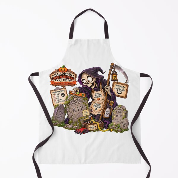 Item preview, ⚡HALLOWEEN OVERACHIEVERS CLUB -  Grim Reaper’s Graveyard Maintenance Department designed and sold by WheelieGdArt.
