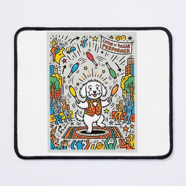 Item preview, Coton de Tulear Juggler designed and sold by PictoVibe.