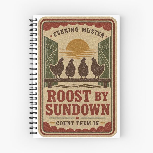 Item preview, Roost By Sundown Chicken Evening Round Label designed and sold by BoosterShop.