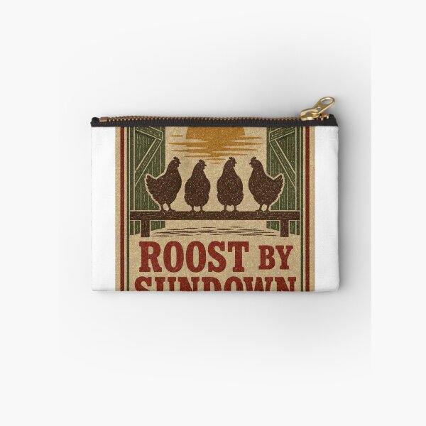 Item preview, Roost By Sundown Chicken Evening Round Label designed and sold by BoosterShop.