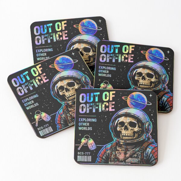 Item preview,  Out of Office Skull Astronaut Space Humor designed and sold by BadCatSupply.